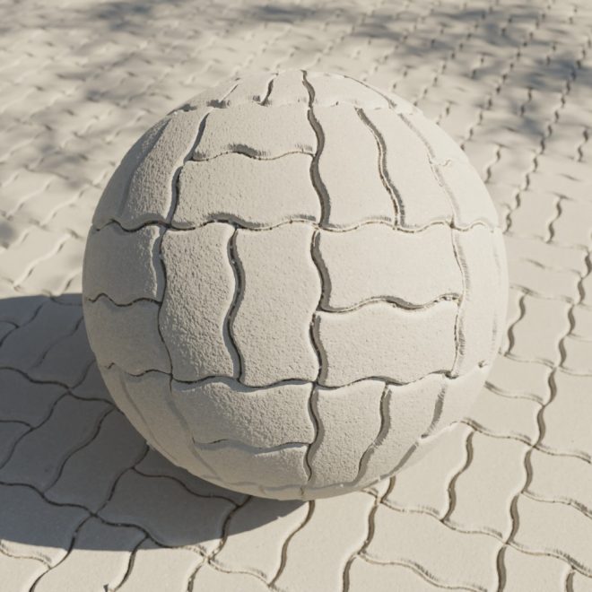 High-quality Outdoor Floor Pattern PBR texture - 1th variant in 4K and 8K resolution.